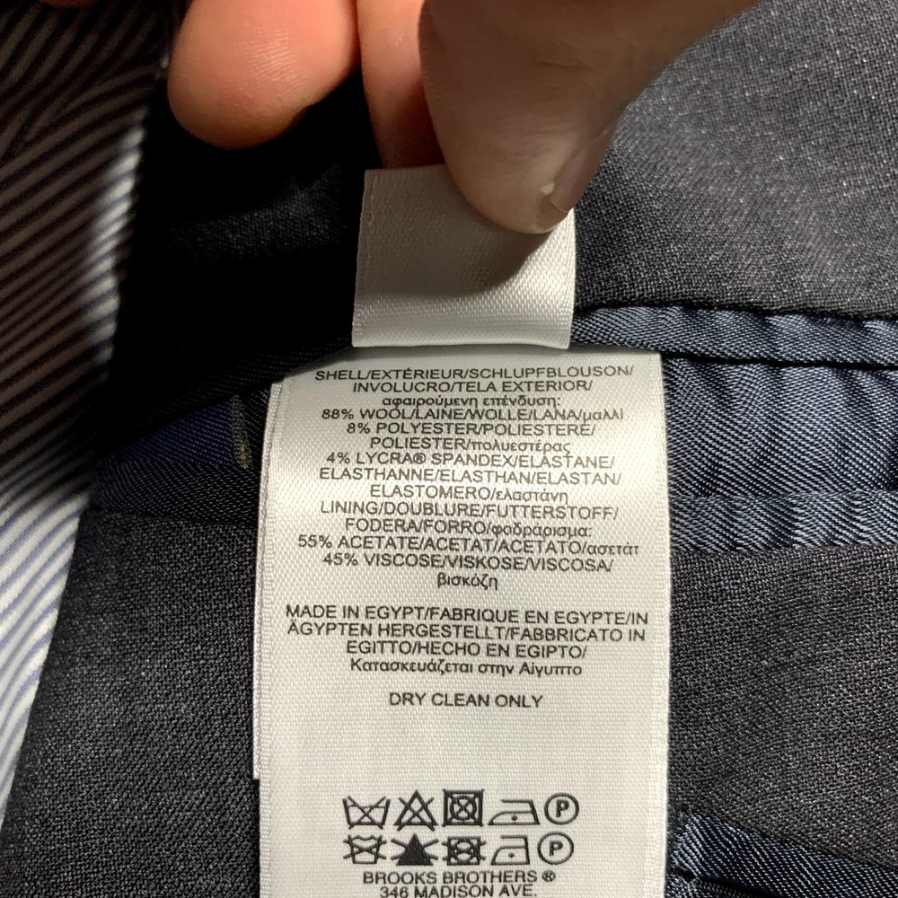 NWOT Brooks Brothers Explorer Mens Gray Long Sleeve Blazer Suit Madison Fit 46R - Picture 9 of 9